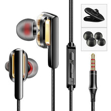 Load image into Gallery viewer, Earphone 3.5mm Wire Earbuds Earphone Double Dynamic Headset
